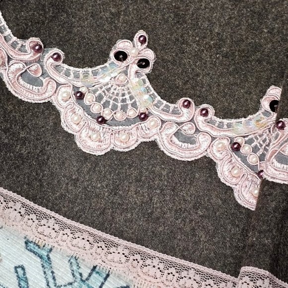 Vintage Y2K Skirt Cottage Academia Steampunk Coquette Feminine Wool Blend Size M - Picture 7 of 7